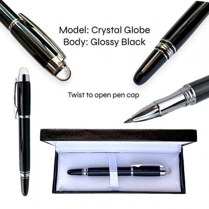 Crystal Globe Metal Pen